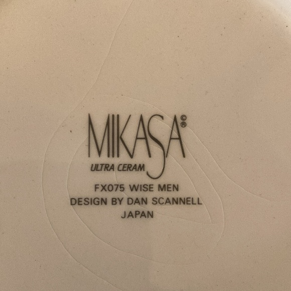 Vintage Mikasa Christmas Three Wisemen Trinket Bowl EUC - Picture 5 of 5